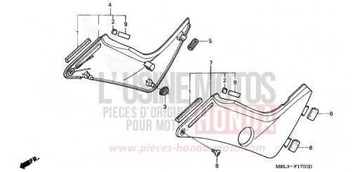 COUVERCLE LATERAL NT650VW de 1998